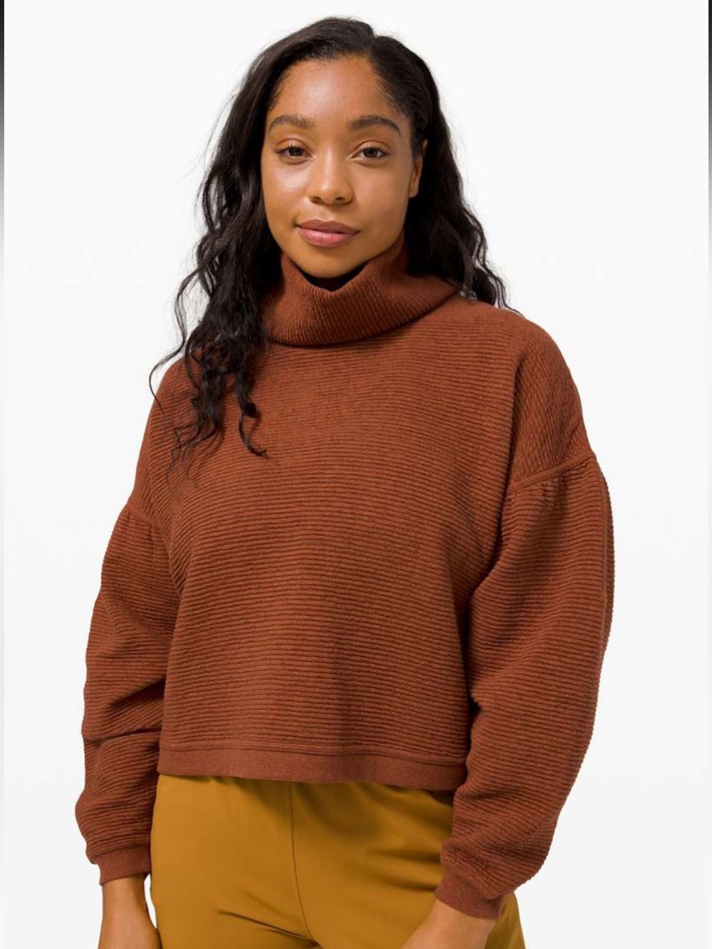 Lululemon Rust Brown Turtleneck Sweater